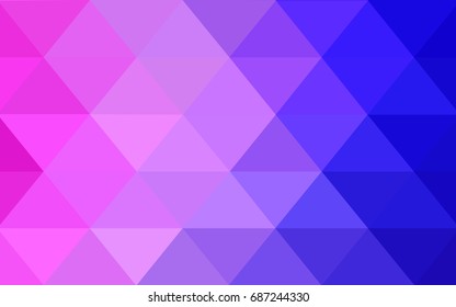 Light Pink, Blue vector polygonal illustration, which consist of triangles. Triangular pattern for your business design. Geometric background in Origami style with gradient. 