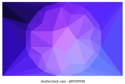Light Pink, Blue vector polygonal illustration, which consist of triangles with a gemstone in center. Triangular design of a huge diamond for your business. Creative geometric background of gems.