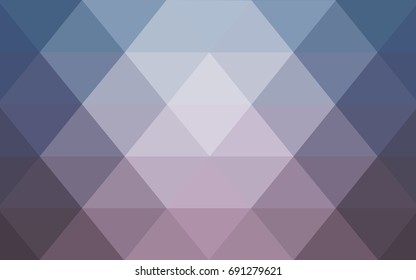 Light Pink, Blue vector polygonal illustration, which consist of triangles. Triangular design for your business. Creative geometric background in Origami style with gradient
