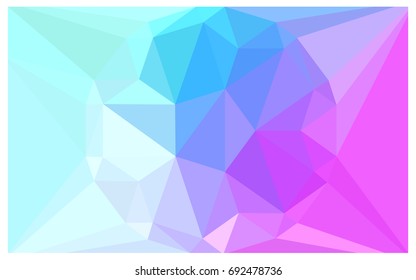 Light Pink, Blue vector polygonal illustration, which consist of triangles with a gemstone in center. Triangular design of a huge diamond for your business. Creative geometric background of gems.