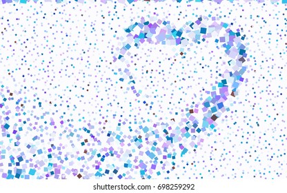 Light Pink, Blue vector polygonal illustration consisting of rectangles. Rectangular design for your business. Creative geometric background in origami style with gradient.
