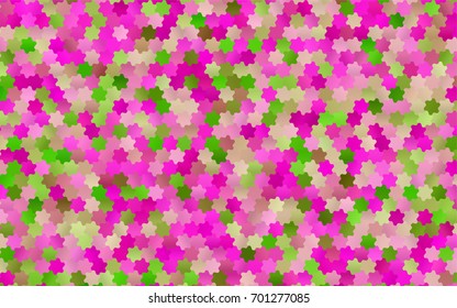Light Pink, Blue vector polygonal illustration, which consist of hexagons. Hexagonal pattern for your business design. Geometric background in Origami style with gradient. 