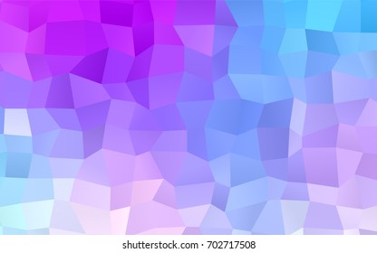 Light Pink, Blue vector polygonal illustration consisting of rectangles. Rectangular design for your business. Creative geometric background in origami style with gradient.