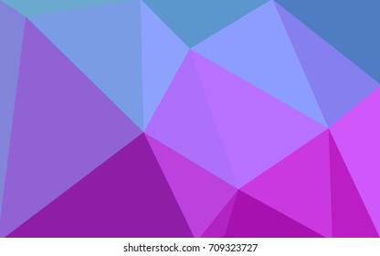 Light Pink, Blue vector polygonal illustration, which consist of triangles. Triangular design for your business. Creative geometric background in Origami style with gradient