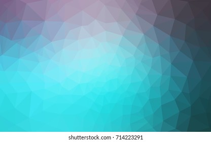 Light Pink, Blue vector polygonal illustration, which consist of triangles. Triangular design for your business. Creative geometric background in Origami style with gradient