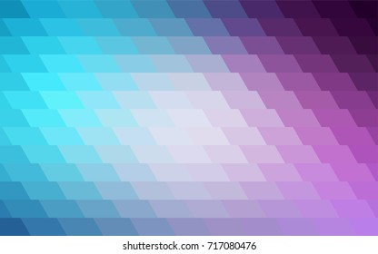 Light Pink, Blue vector polygonal illustration consisting of rectangles. Rectangular design for your business. Creative geometric background in origami style with gradient.
