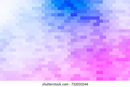 Light Pink, Blue vector polygonal illustration consisting of rectangles. Rectangular design for your business. Creative geometric background in origami style with gradient.