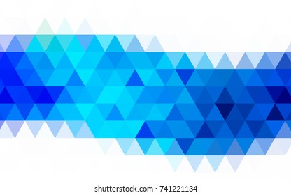 Light Pink, Blue vector polygonal template. Shining illustration, which consist of triangles. The textured pattern can be used for background.