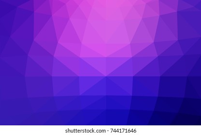 Light Pink, Blue vector polygonal illustration, which consist of triangles. Triangular design for your business. Creative geometric background in Origami style with gradient