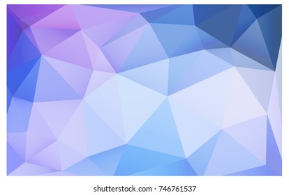 Light Pink, Blue vector polygonal illustration, which consist of triangles. Triangular design for your business. Creative geometric background in Origami style with gradient