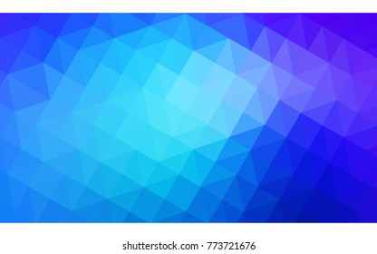 Light Pink, Blue vector polygonal illustration, which consist of triangles. Triangular design for your business. Creative geometric background in Origami style with gradient