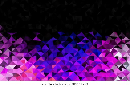 Light Pink, Blue vector polygonal template. Geometric illustration in Origami style with gradient.  The elegant pattern can be used as part of a brand book.