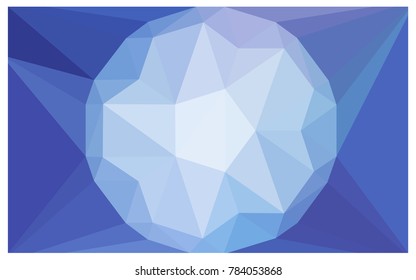 Light Pink, Blue vector polygonal illustration, which consist of triangles with a gemstone in center. Triangular design of a huge diamond for your business. Creative geometric background of gems.