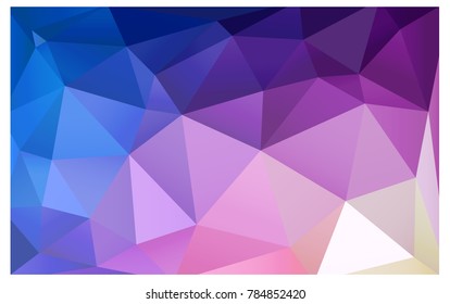Light Pink, Blue vector polygonal illustration, which consist of triangles. Triangular design for your business. Creative geometric background in Origami style with gradient