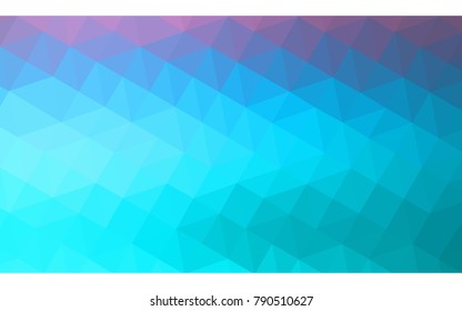 Light Pink, Blue vector polygonal illustration, which consist of triangles. Triangular design for your business. Creative geometric background in Origami style with gradient