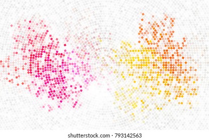 Light Pink, Blue vector polygonal illustration, which consist of rectangles. Rectangular pattern for your business design. Geometric background in Origami style with gradient. 