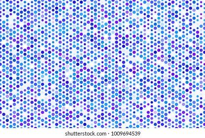 Light Pink, Blue vector red pattern of geometric circles, shapes. Colorful mosaic banner. Geometric background with colored disks.