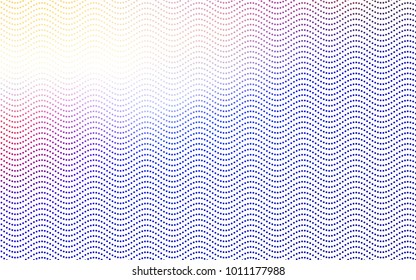 Light Pink, Blue vector red pattern of geometric circles, shapes. Colorful mosaic banner. Geometric background with colored disks.