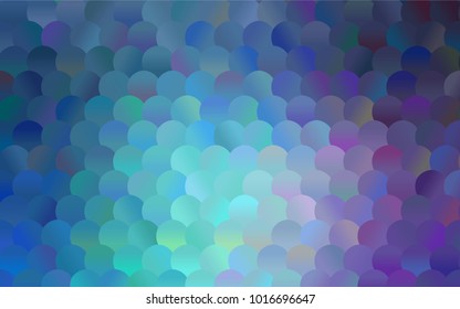Light Pink, Blue vector red pattern of geometric circles, shapes. Colorful mosaic banner. Geometric background with colored disks.