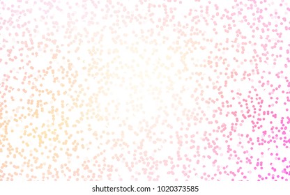 Light Pink, Blue vector red banner with set of circles, dots. Donuts Background. Creative Design Template. Technological halftone illustration.