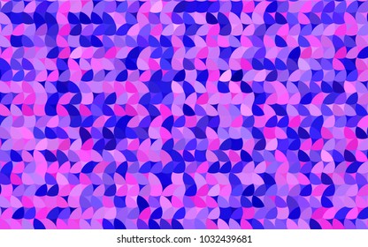 Light Pink, Blue vector red pattern of geometric circles, shapes. Colorful mosaic banner. Geometric background with colored disks.