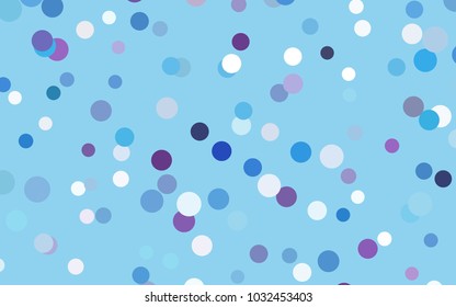 Light Pink, Blue vector red banner with set of circles, dots. Donuts Background. Creative Design Template. Technological halftone illustration.