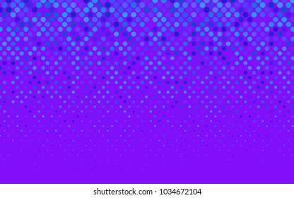 Light Pink, Blue vector red pattern of geometric circles, shapes. Colorful mosaic banner. Geometric background with colored disks.
