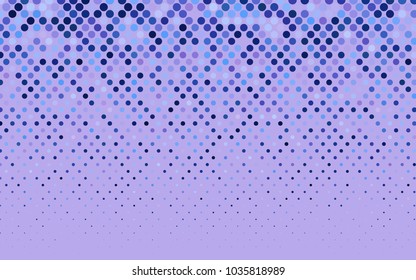 Light Pink, Blue vector red banner with set of circles, dots. Donuts Background. Creative Design Template. Technological halftone illustration.