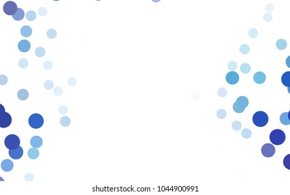 Light Pink, Blue vector red pattern of geometric circles, shapes. Colorful mosaic banner. Geometric background with colored disks.
