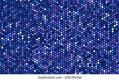 Light Pink, Blue vector red banner with set of circles, dots. Donuts Background. Creative Design Template. Technological halftone illustration.