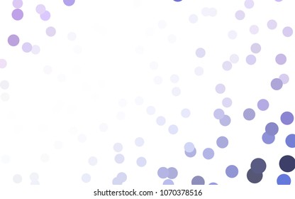 Light Pink, Blue vector red pattern of geometric circles, shapes. Colorful mosaic banner. Geometric background with colored disks.