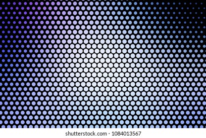 Light Pink, Blue vector red banner with set of circles, dots. Donuts Background. Creative Design Template. Technological halftone illustration.