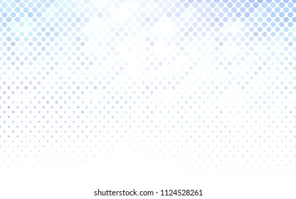 Light Pink, Blue vector red pattern of geometric circles, shapes. Colorful mosaic banner. Geometric background with colored disks.