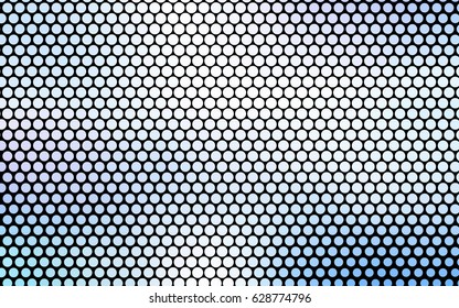 Light Pink, Blue vector red pattern of geometric circles, shapes. Colorful mosaic banner. Geometric background with colored disks.