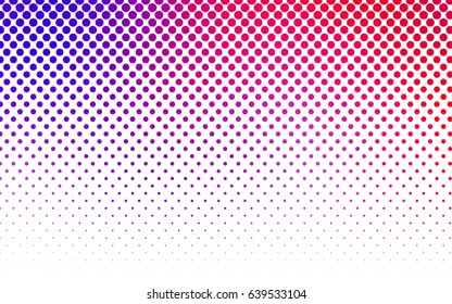 Light Pink, Blue vector red banner with set of circles, dots. Donuts Background. Creative Design Template. Technological halftone illustration.