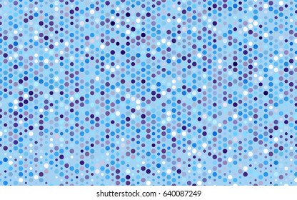 Light Pink, Blue vector red pattern of geometric circles, shapes. Colorful mosaic banner. Geometric background with colored disks.
