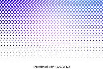 Light Pink, Blue vector red banner with set of circles, dots. Donuts Background. Creative Design Template. Technological halftone illustration.