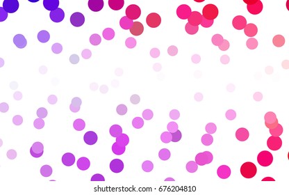 Light Pink, Blue vector red banner with set of circles, dots. Donuts Background. Creative Design Template. Technological halftone illustration.
