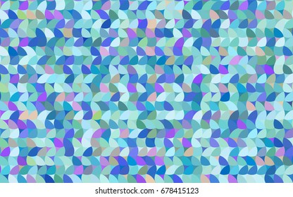 Light Pink, Blue vector red pattern of geometric circles, shapes. Colorful mosaic banner. Geometric background with colored disks.