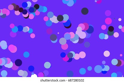 Light Pink, Blue vector red pattern of geometric circles, shapes. Colorful mosaic banner. Geometric background with colored disks.