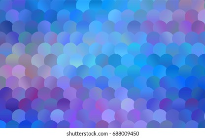 Light Pink, Blue vector red banner with set of circles, dots. Donuts Background. Creative Design Template. Technological halftone illustration.