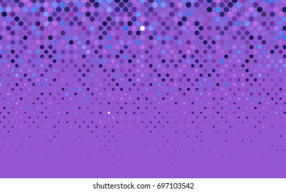 Light Pink, Blue vector red banner with set of circles, dots. Donuts Background. Creative Design Template. Technological halftone illustration.