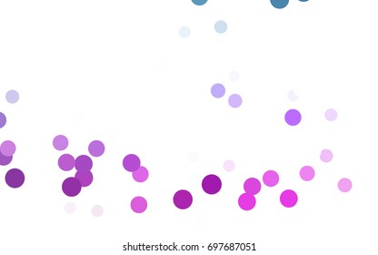 Light Pink, Blue vector red pattern of geometric circles, shapes. Colorful mosaic banner. Geometric background with colored disks.