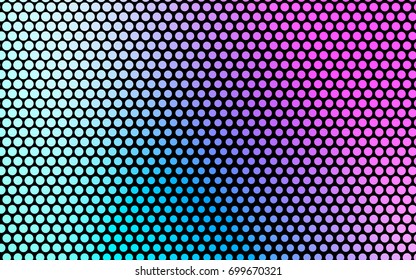 Light Pink, Blue vector red pattern of geometric circles, shapes. Colorful mosaic banner. Geometric background with colored disks.