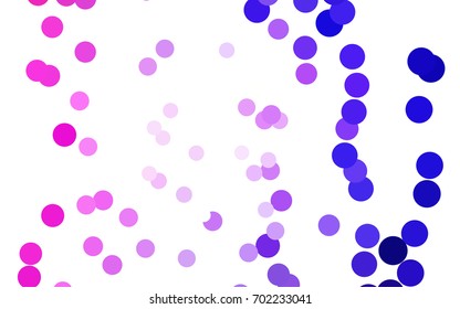 Light Pink, Blue vector red pattern of geometric circles, shapes. Colorful mosaic banner. Geometric background with colored disks.