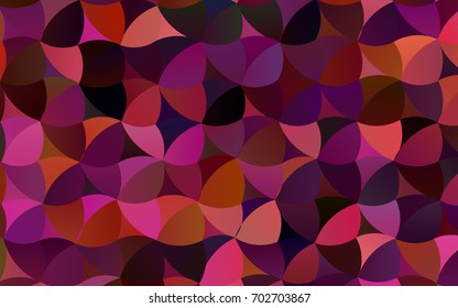 Light Pink, Blue vector red pattern of geometric circles, shapes. Colorful mosaic banner. Geometric background with colored disks.