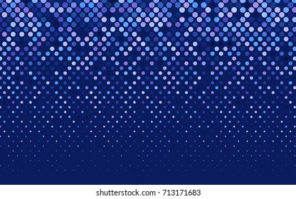 Light Pink, Blue vector red pattern of geometric circles, shapes. Colorful mosaic banner. Geometric background with colored disks.