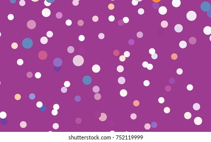 Light Pink, Blue vector red banner with set of circles, dots. Donuts Background. Creative Design Template. Technological halftone illustration.