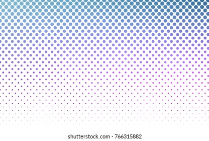 Light Pink, Blue vector red pattern of geometric circles, shapes. Colorful mosaic banner. Geometric background with colored disks.