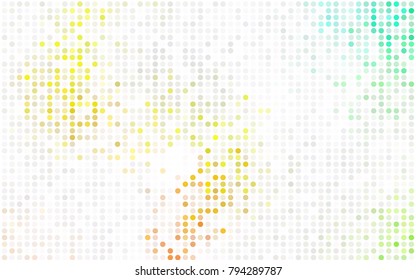 Light Pink, Blue vector red pattern of geometric circles, shapes. Colorful mosaic banner. Geometric background with colored disks.